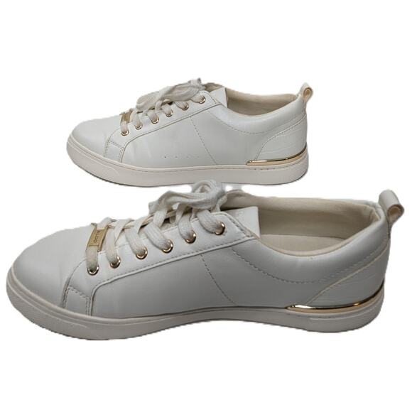 ALDO Dilathielle Solid White Sneakers Size 9 - Picture 6 of 9